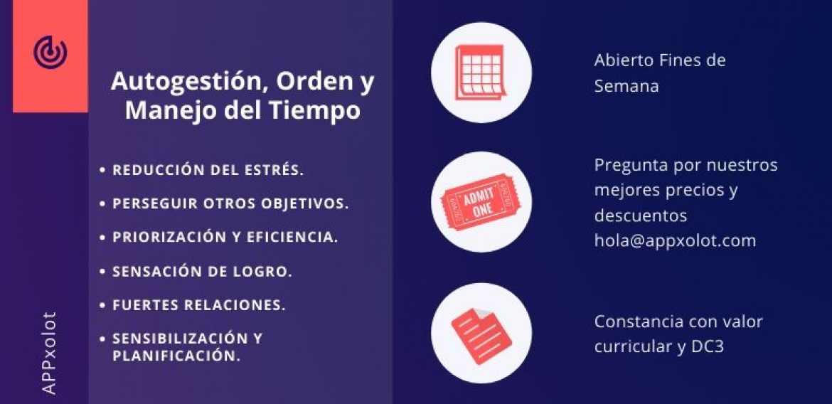 Curso Autogestión, Orden y Manejo del Tiempo