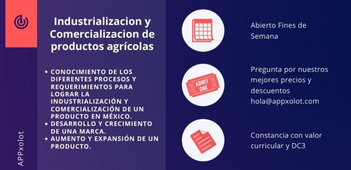 Industrialización y Comercialización de productos agrícolas