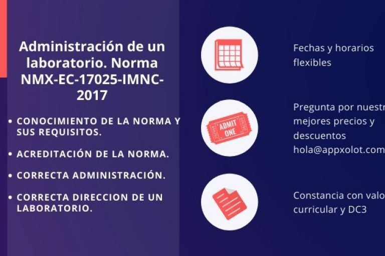 Administración de un laboratorio Norma NMX-EC-17025-IMNC-2017