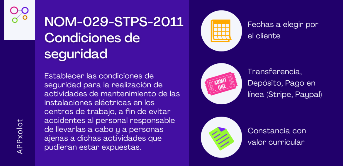 Curso NOM-029-STPS-2011, Mantenimiento de las instalaciones eléctricas en los centros de trabajo-Condiciones de seguridad