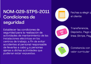Curso NOM-029-STPS-2011, Mantenimiento de las instalaciones eléctricas en los centros de trabajo-Condiciones de seguridad