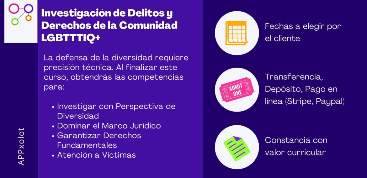 Investigación de Delitos y Derechos de la Comunidad LGBTTTIQ+