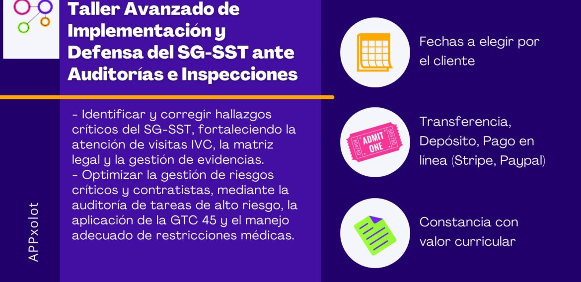 Taller Avanzado de Defensa del SG-SST: Blindaje Jurídico ante Auditorías e Inspecciones (IVC)