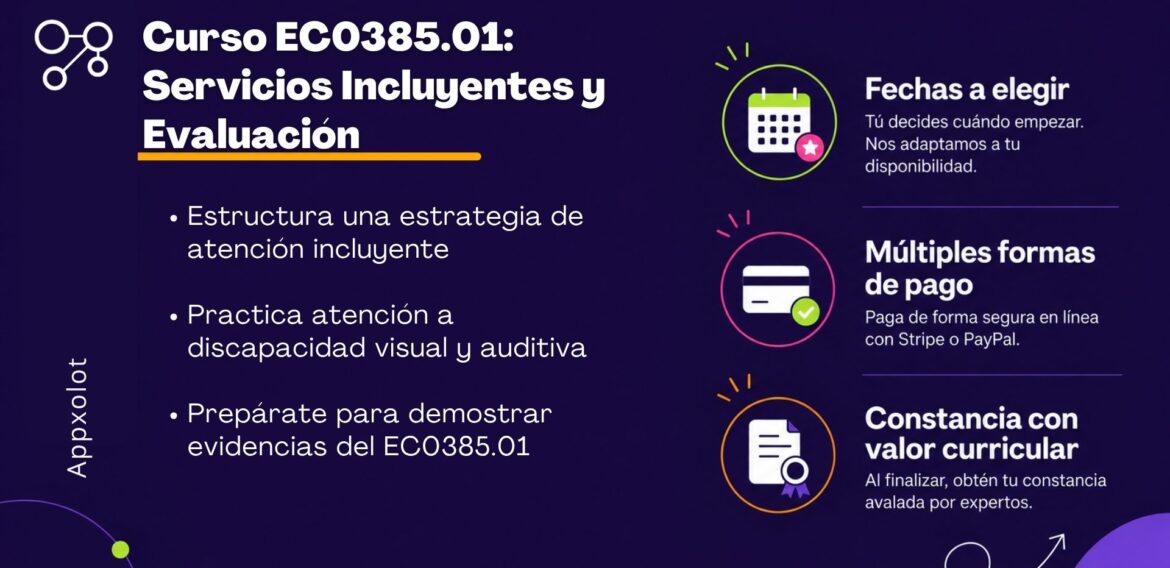 EC0385.01 Prestación de servicios incluyentes para personas con discapacidad